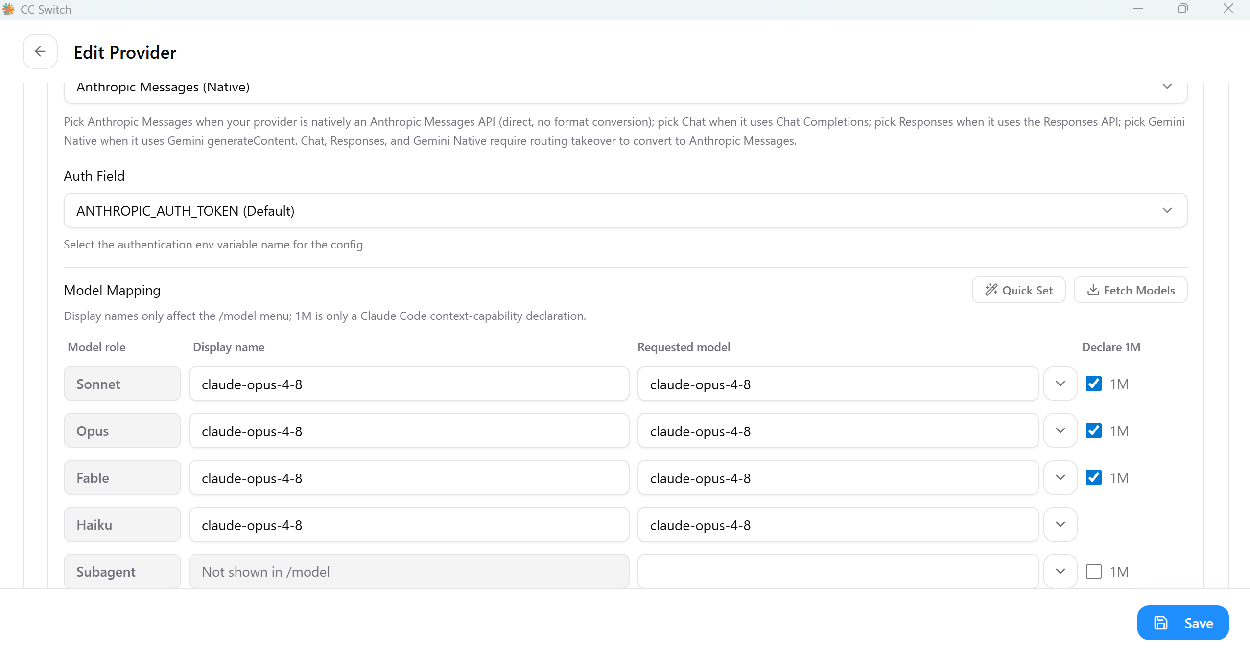 Configure an Anthropic group for Claude Code